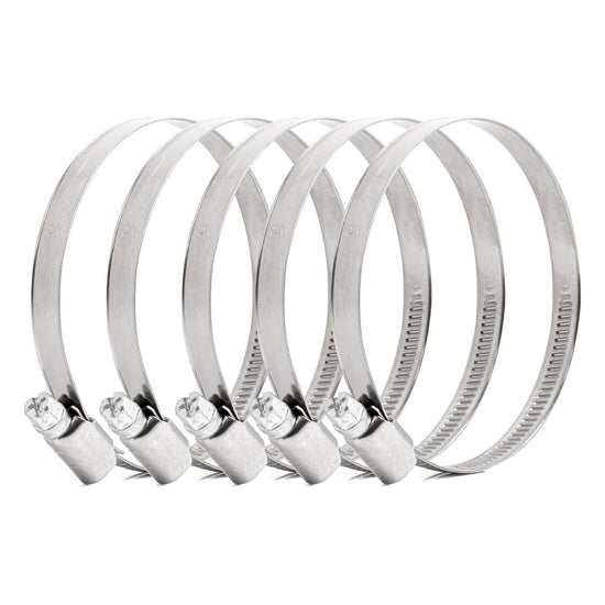 LOT DE 5 COLLIERS DE SERRAGE À VIS W2 70 À 90 MM AMIO