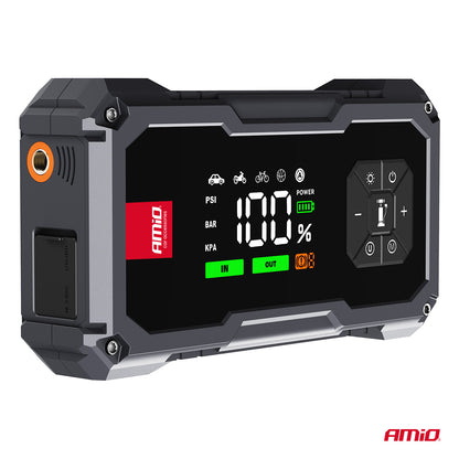 BOOSTER DEMARREUR MAX 600A GONFLEUR POWERBANK LAMPE AMIO
