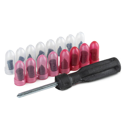 VIS DE RÉPARATION POUR PNEUS 17PCS + TOURNEVIS AMIO