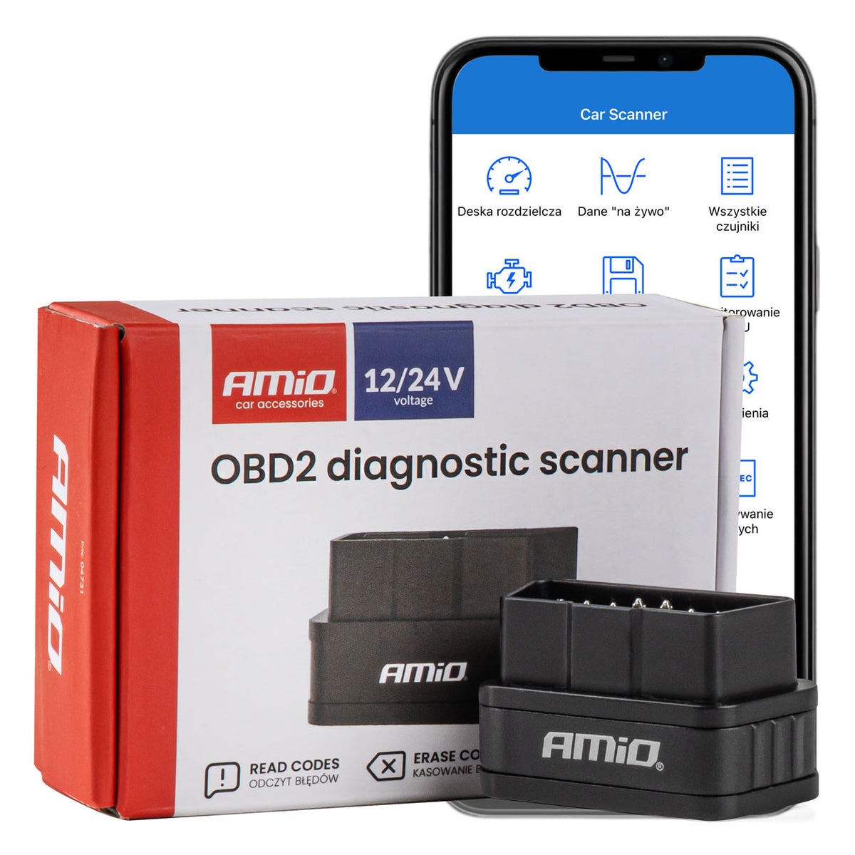 SCANNER DE DIAGNOSTIC OBD2 SANS FIL BLUETOOTH