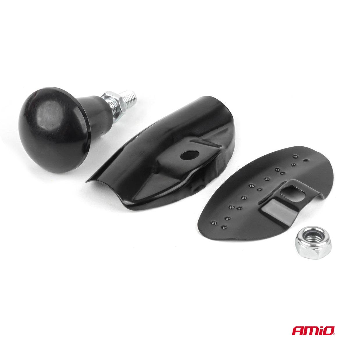 Boule de volant pivotante noire AMIO 04974 à fixation par bride