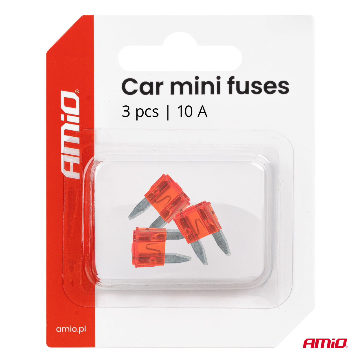 MINI FUSIBLES 10A 3PCS AMIO