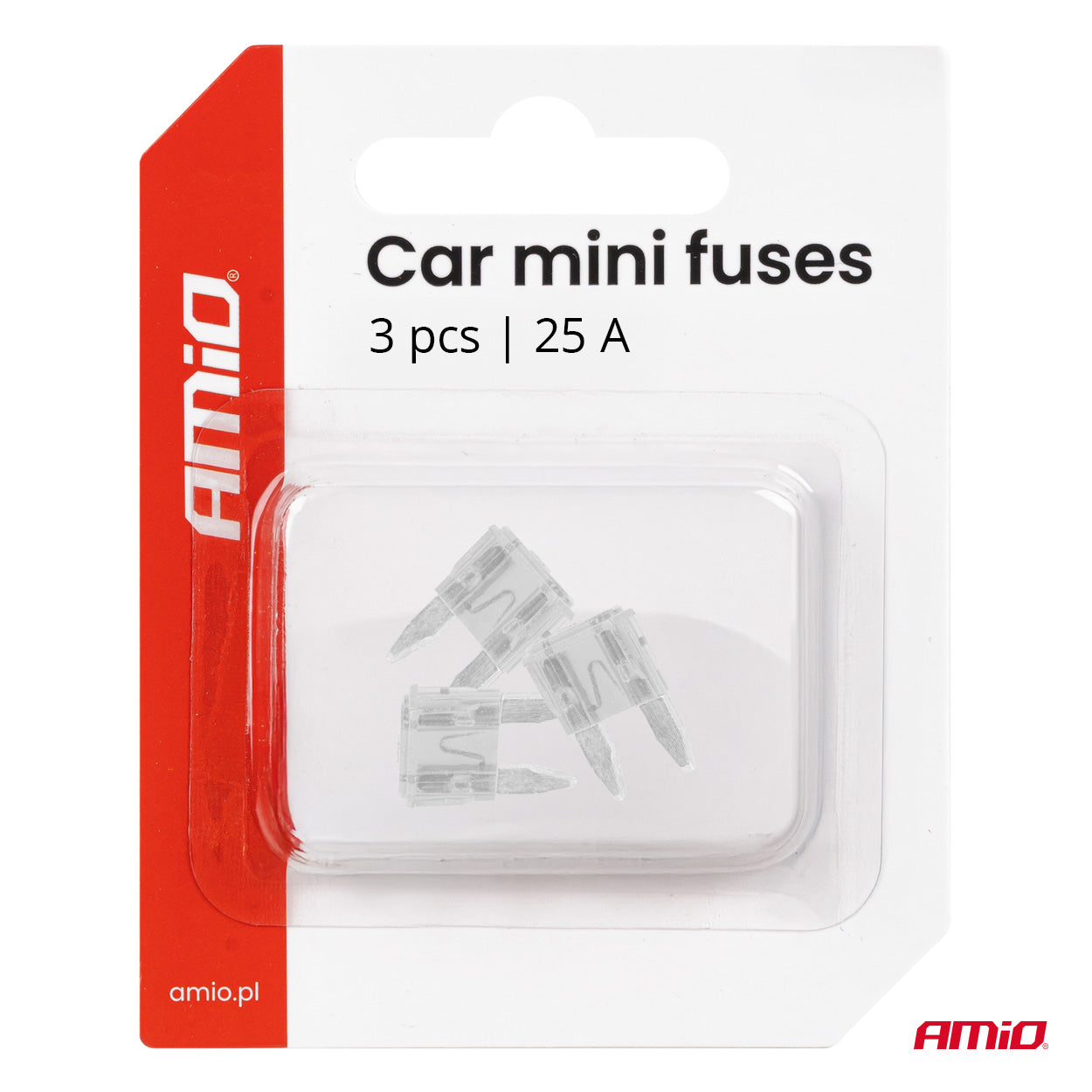 MINI FUSIBLES 25A 3PCS AMIO