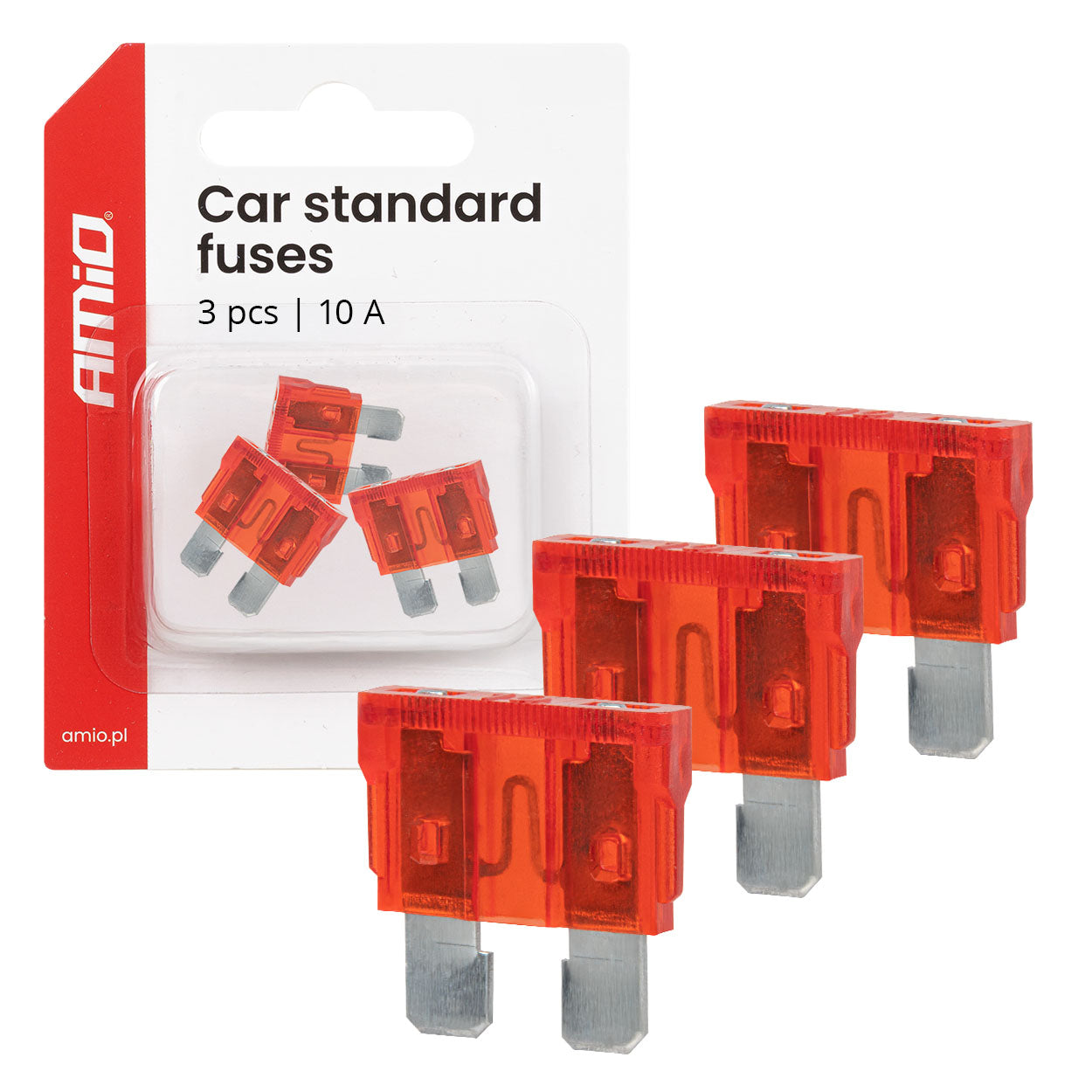 FUSIBLES STANDARD 10A 3 PCS AMIO