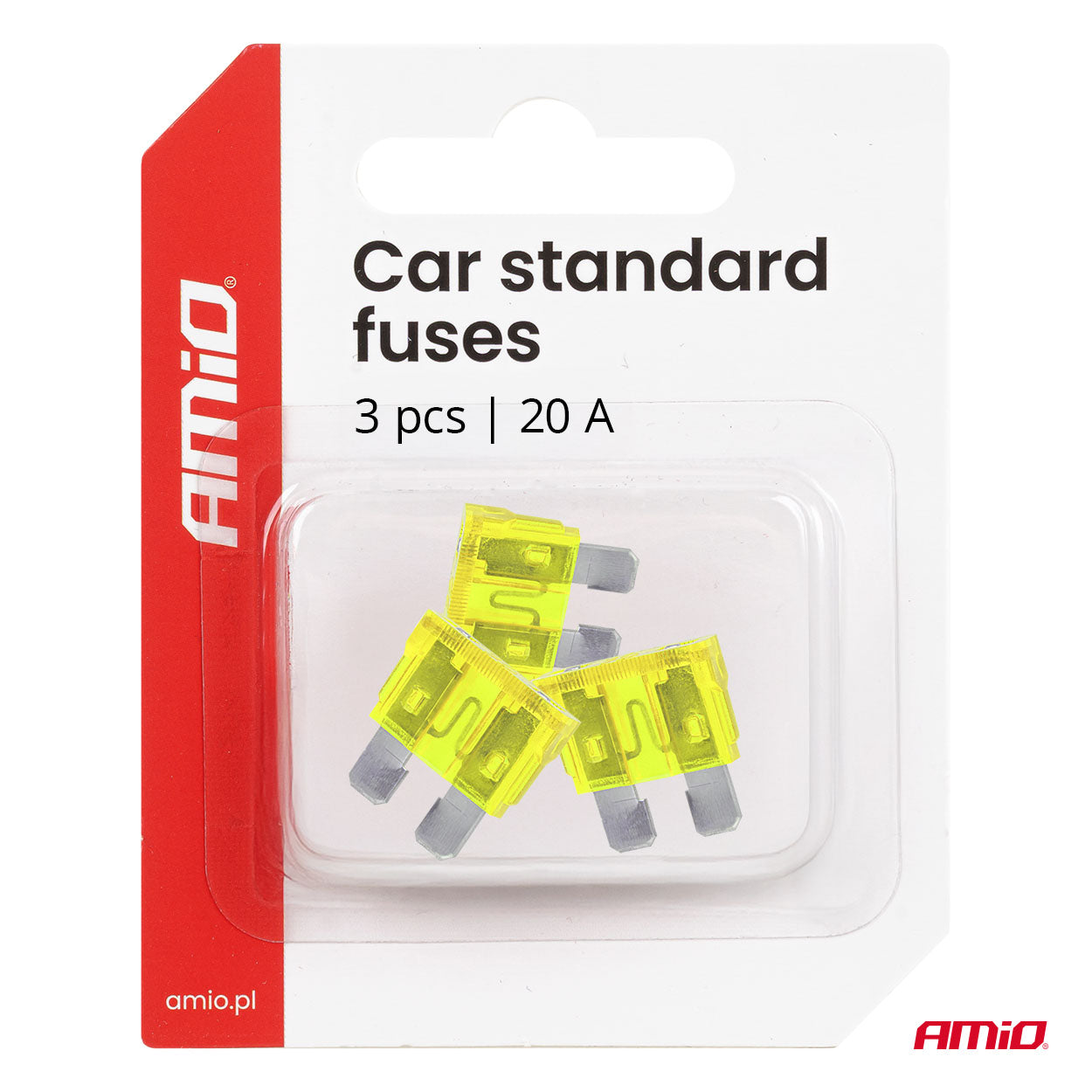 FUSIBLES STANDARD 20A 3 PCS AMIO