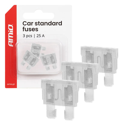 FUSIBLES STANDARD 25A 3 PCS AMIO