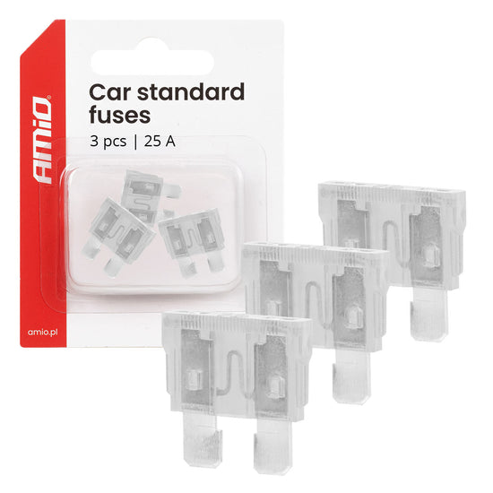 FUSIBLES STANDARD 25A 3 PCS AMIO