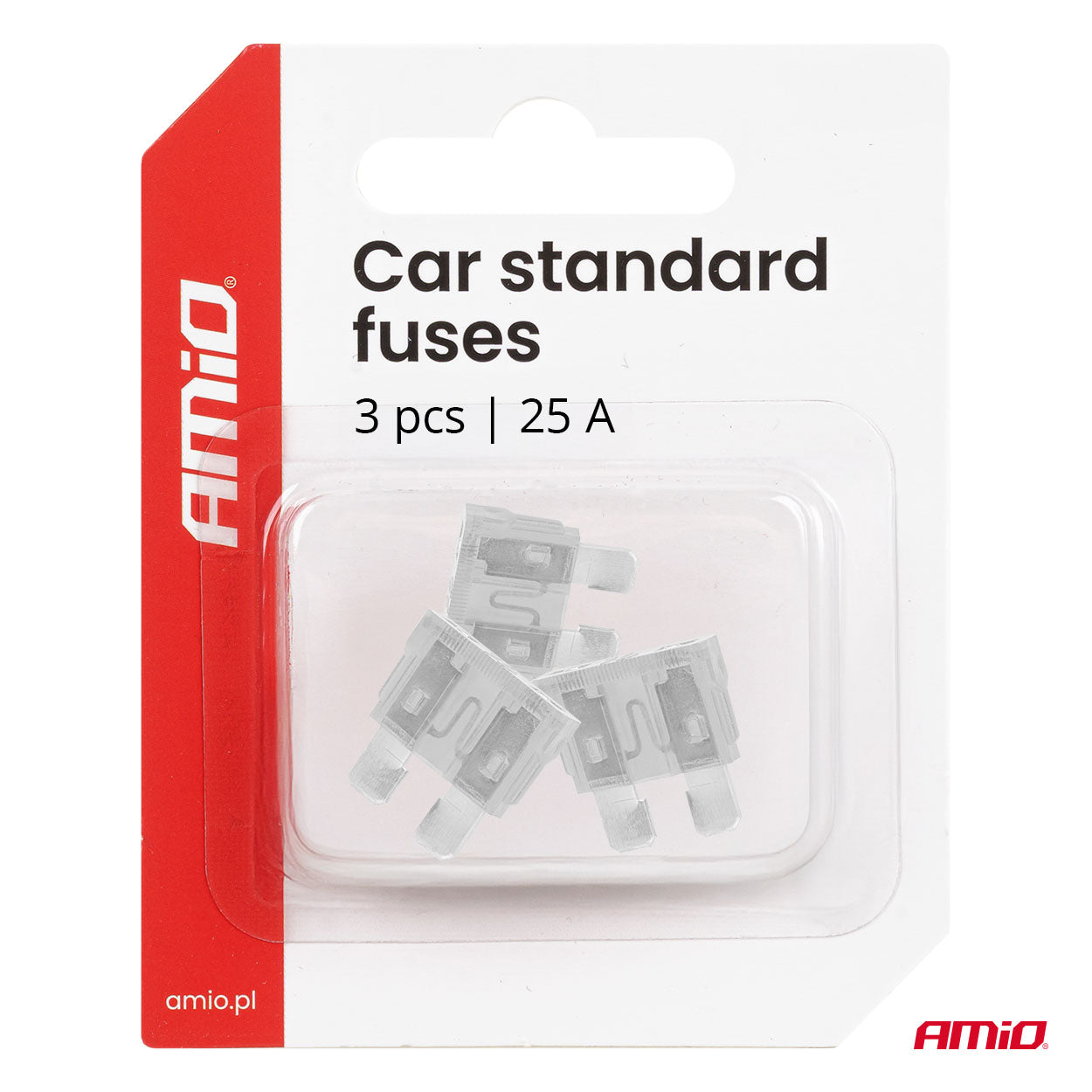 FUSIBLES STANDARD 25A 3 PCS AMIO