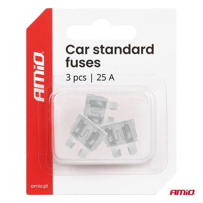 FUSIBLES STANDARD 25A 3 PCS AMIO