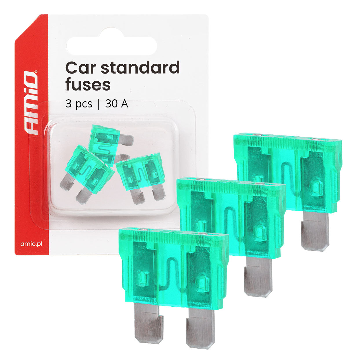 FUSIBLES STANDARD 30A 3 PCS AMIO