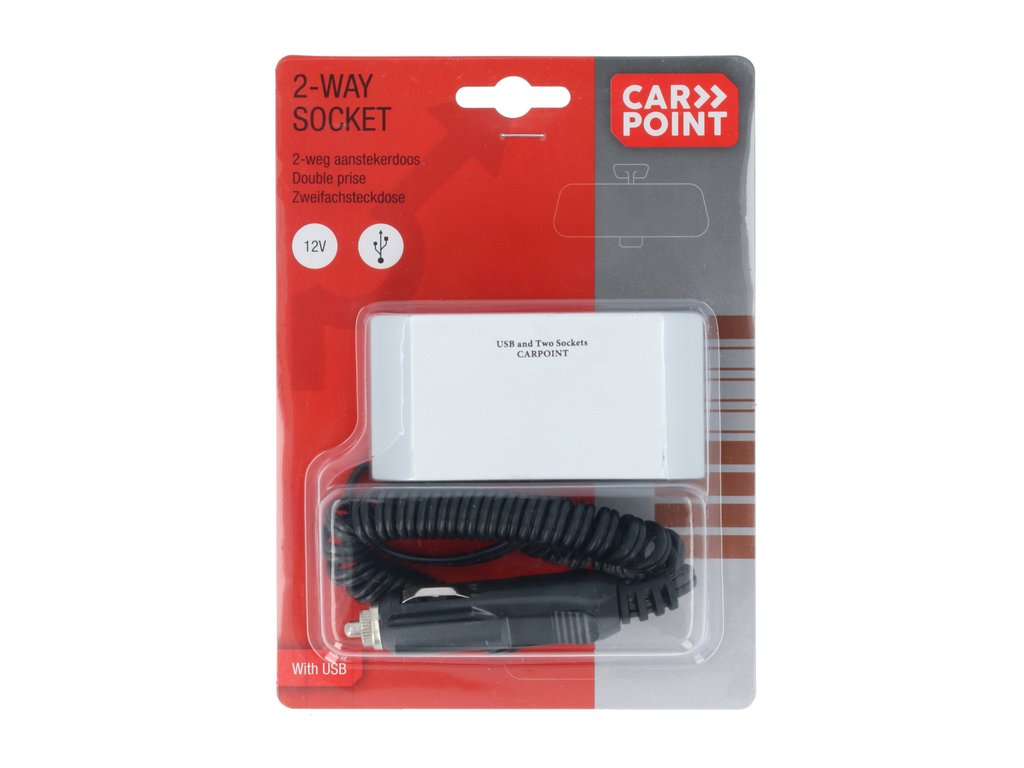 MULTIPRISE ALLUME-CIGARE 2X12V ET 1XUSB 2.4A