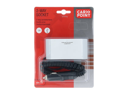 MULTIPRISE ALLUME-CIGARE 2X12V ET 1XUSB 2.4A