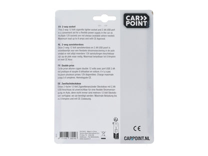 MULTIPRISE ALLUME-CIGARE 2X12V ET 1XUSB 2.4A