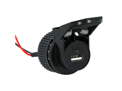 PRISE ENCASTRABLE USB-A + USB-C 12/24V