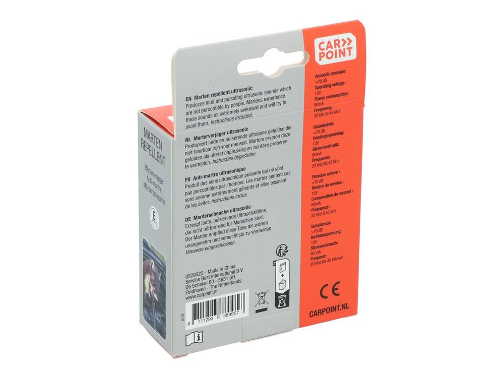 ANTI-MARTRE ULTRASONS 1A 12V >70DB CARPOINT