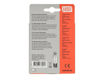 ANTI-MARTRE ULTRASONS 1A 12V >70DB CARPOINT