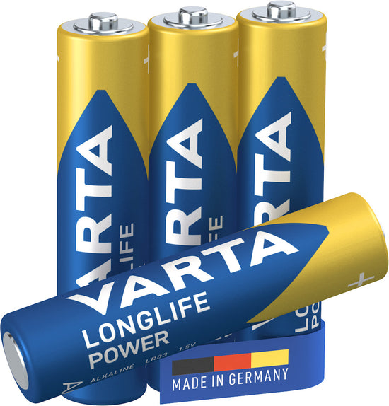 PILES VARTA ALCALINE POWER LR03(AAA) BLISTER DE 4 PIECES