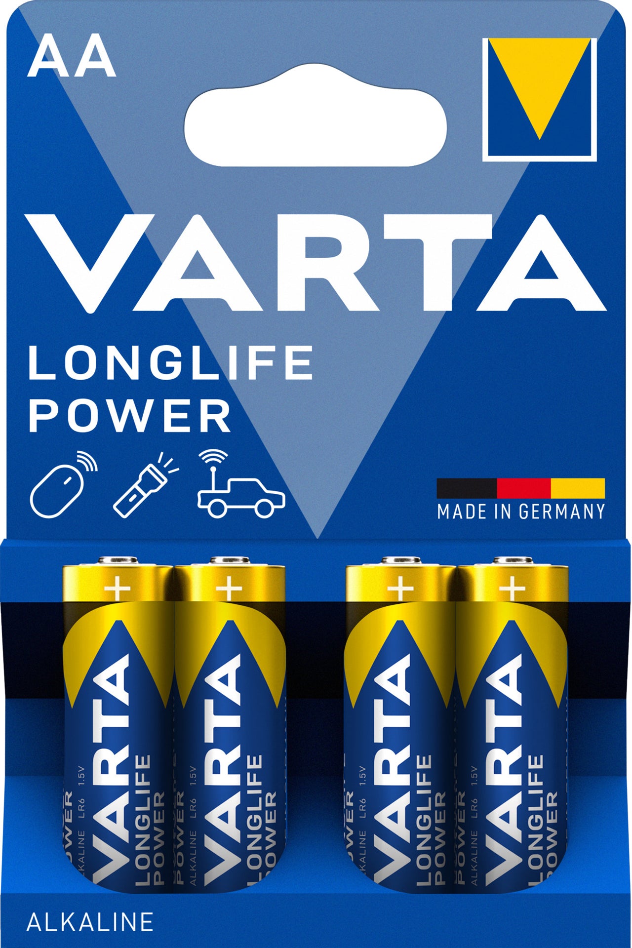 PILES VARTA ALCALINE POWER LR06 AA BLISTER DE 4 PIECES