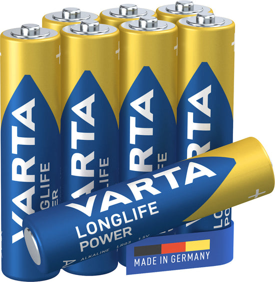 PILES VARTA ALCALINE POWER 1,5V PILES LR03/AAA 8PCS