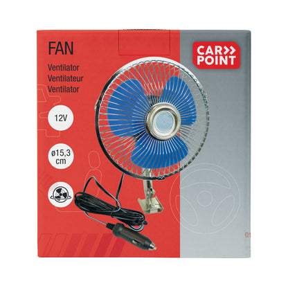 VENTILATEUR METAL PIVOTANT 12V Ø15.3CM