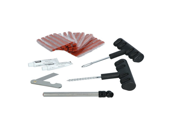 KIT PROFESSIONNEL DE REPARATION DE PNEUS A MECHE AVEC OUTILS (31 PCS)