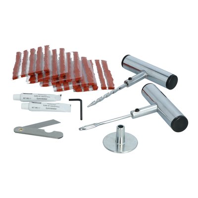 KIT PROFESSIONNEL DE REPARATION DE PNEUS A MECHE AVEC OUTILS (32 PCS)