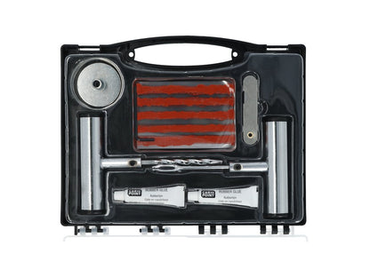 KIT PROFESSIONNEL DE REPARATION DE PNEUS A MECHE AVEC OUTILS (32 PCS)