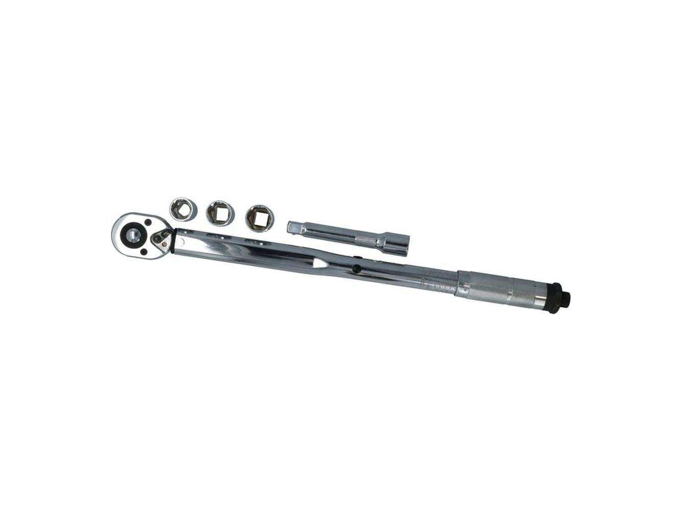 CLE DYNAMOMETRIQUE 465MM, REGLABLE DE 40 A 210NM, RALLONGE 1/2 '', DOUILLE 17/19/21MM