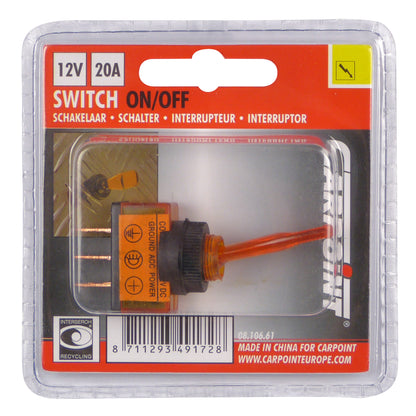 INTERRUPTEUR ON/OFF ORANGE 20A 12V