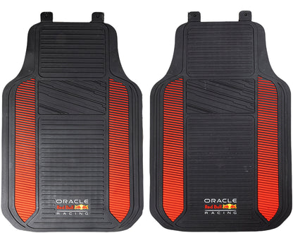 JEU DE 2 TAPIS PVC NOIR/ROUGE ORACLE RED BULL RACING