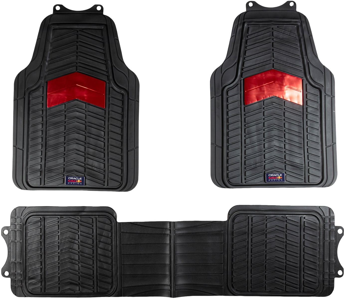JEU 3 TAPIS (2 AV + 1 PONT AR) PVC NOIR/ROUGE ORACLE RED BULL RACING