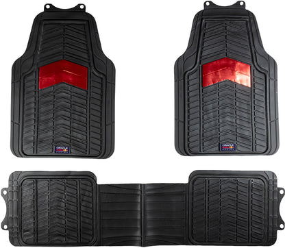 JEU 3 TAPIS (2 AV + 1 PONT AR) PVC NOIR/ROUGE ORACLE RED BULL RACING