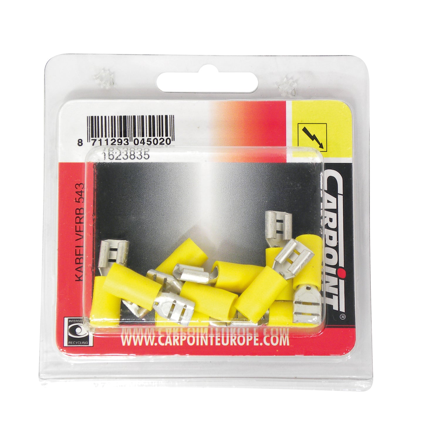 COSSES 543 POUR CABLES Ø2.5 6.5MM JAUNE 10PCS