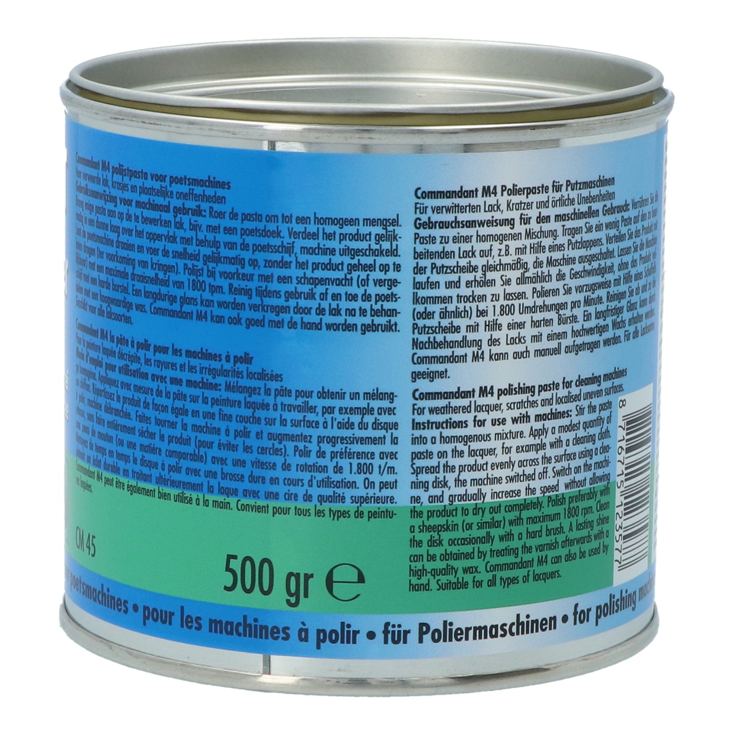 PATE ABRASIVE COMMANDANT CM45 M4 POUR POLISSEUSE 500G