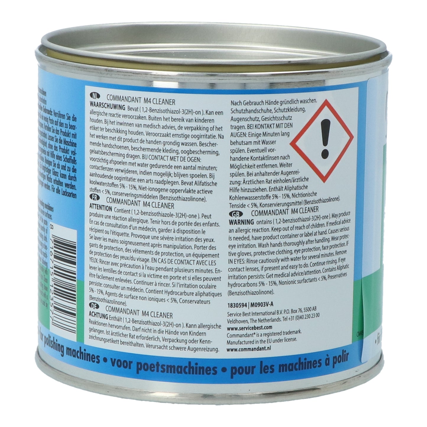 PATE ABRASIVE COMMANDANT CM45 M4 POUR POLISSEUSE 500G