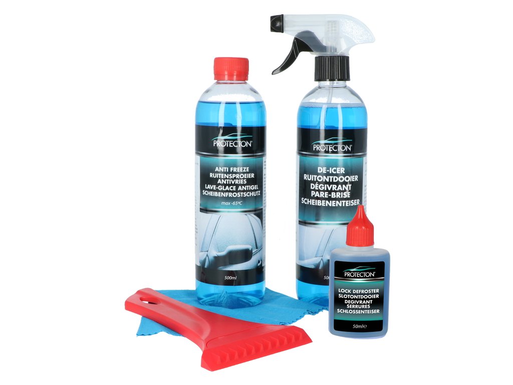 KIT HIVER 5 PCS(DEGIVR PAR BRIS 500ML/ANTIGEL LAVE GLACE 500ML/DEGIVR SERRUR 50ML/GRAT GIVR/CHIFFON)