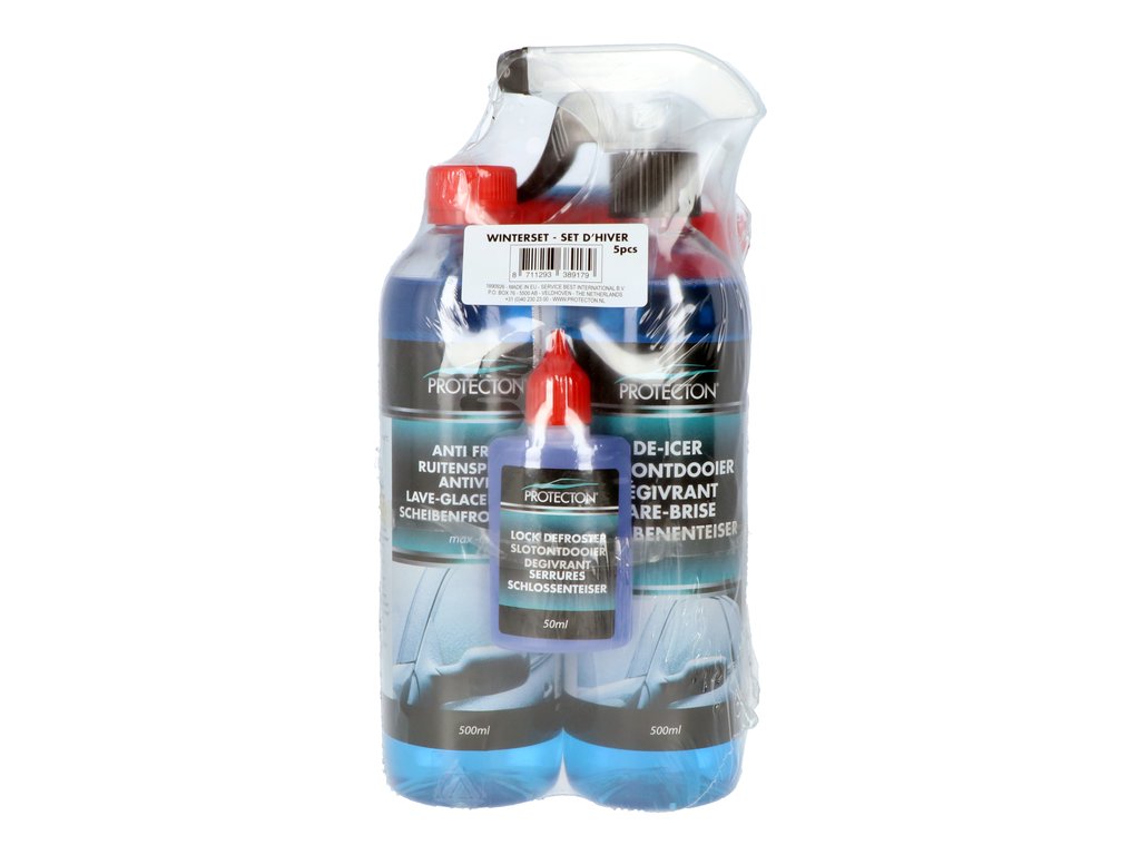 KIT HIVER 5 PCS(DEGIVR PAR BRIS 500ML/ANTIGEL LAVE GLACE 500ML/DEGIVR SERRUR 50ML/GRAT GIVR/CHIFFON)