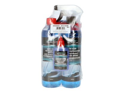 KIT HIVER 5 PCS(DEGIVR PAR BRIS 500ML/ANTIGEL LAVE GLACE 500ML/DEGIVR SERRUR 50ML/GRAT GIVR/CHIFFON)