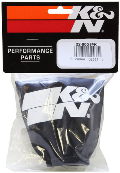 CHAUSSETTE DE RECHANGE POUR FILTRE A AIR K&N NOIR CUSTOM