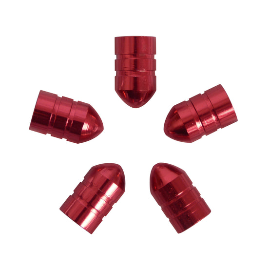 JEU DE 5 CAPUCHONS DE VALVES BALLE UNIVERSEL ROUGE z