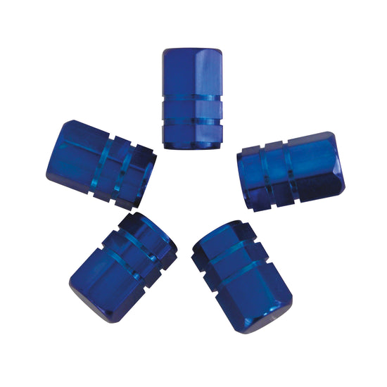 JEU DE 5 CAPUCHONS DE VALVES PISTON UNIVERSEL BLEU