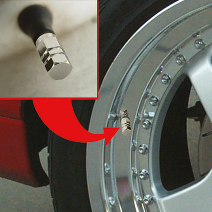 JEU DE 5 CAPUCHONS DE VALVES PISTON UNIVERSEL ARGENT