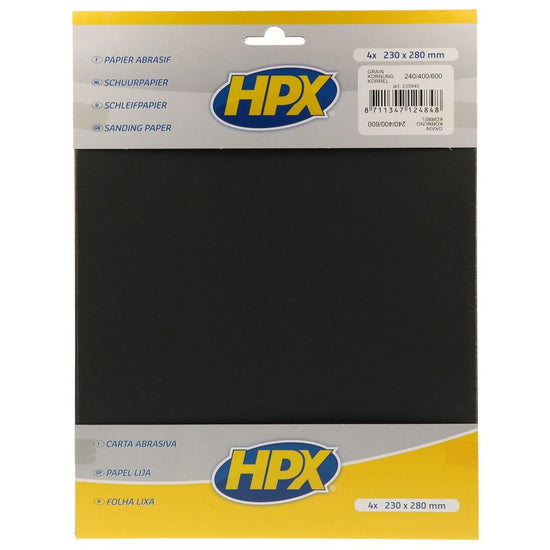 PAPIER ABRASIF P240 X 1/P400 X 2/P600 X 1 HPX