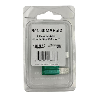 2 MAXI FUSIBLES ENFICHABLES 30A VERT