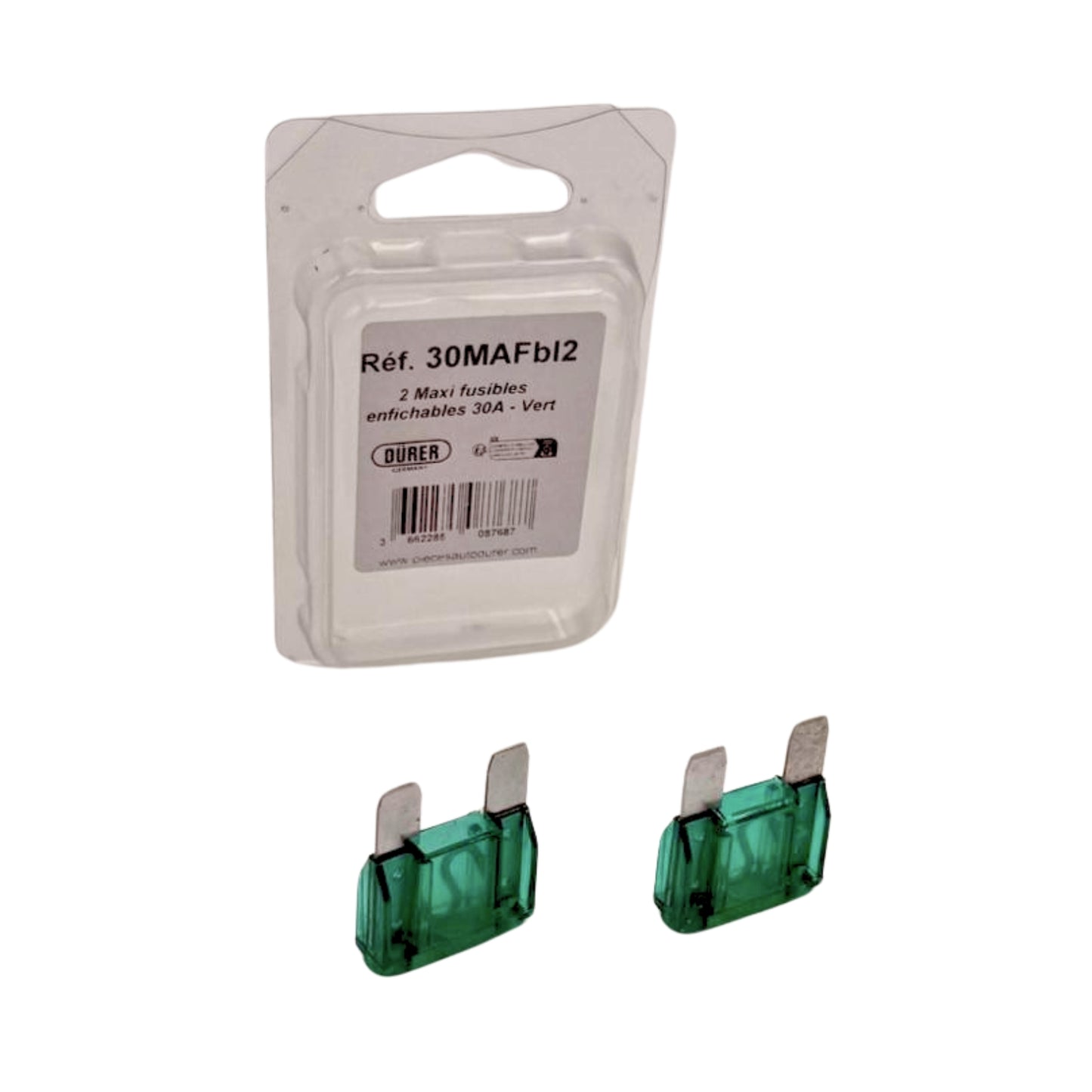 2 MAXI FUSIBLES ENFICHABLES 30A VERT