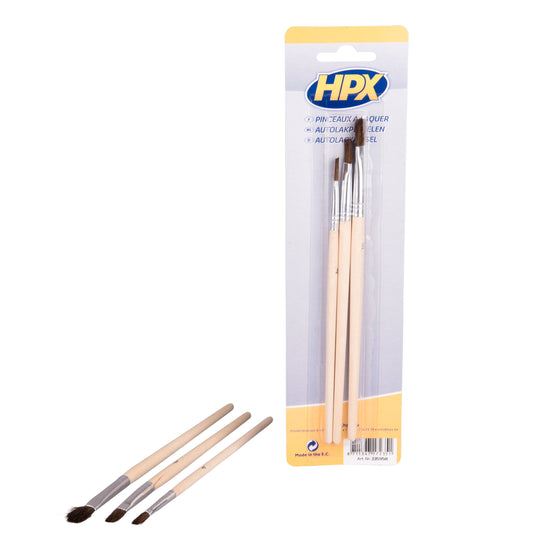 JEU DE 3 PINCEAUX À LAQUER HPX