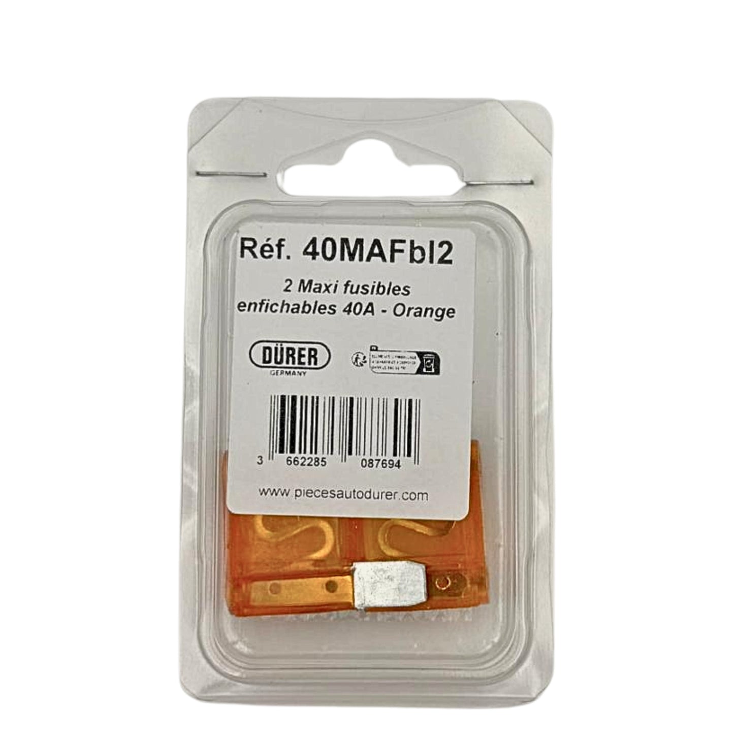 2 MAXI FUSIBLES ENFICHABLES 40A ORANGE