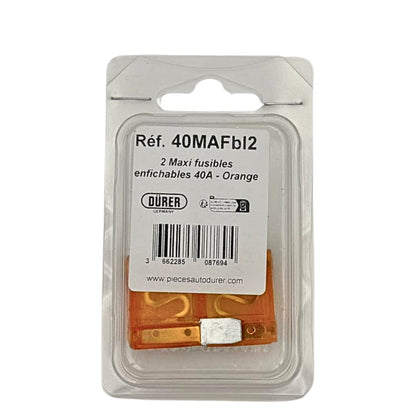 2 MAXI FUSIBLES ENFICHABLES 40A ORANGE