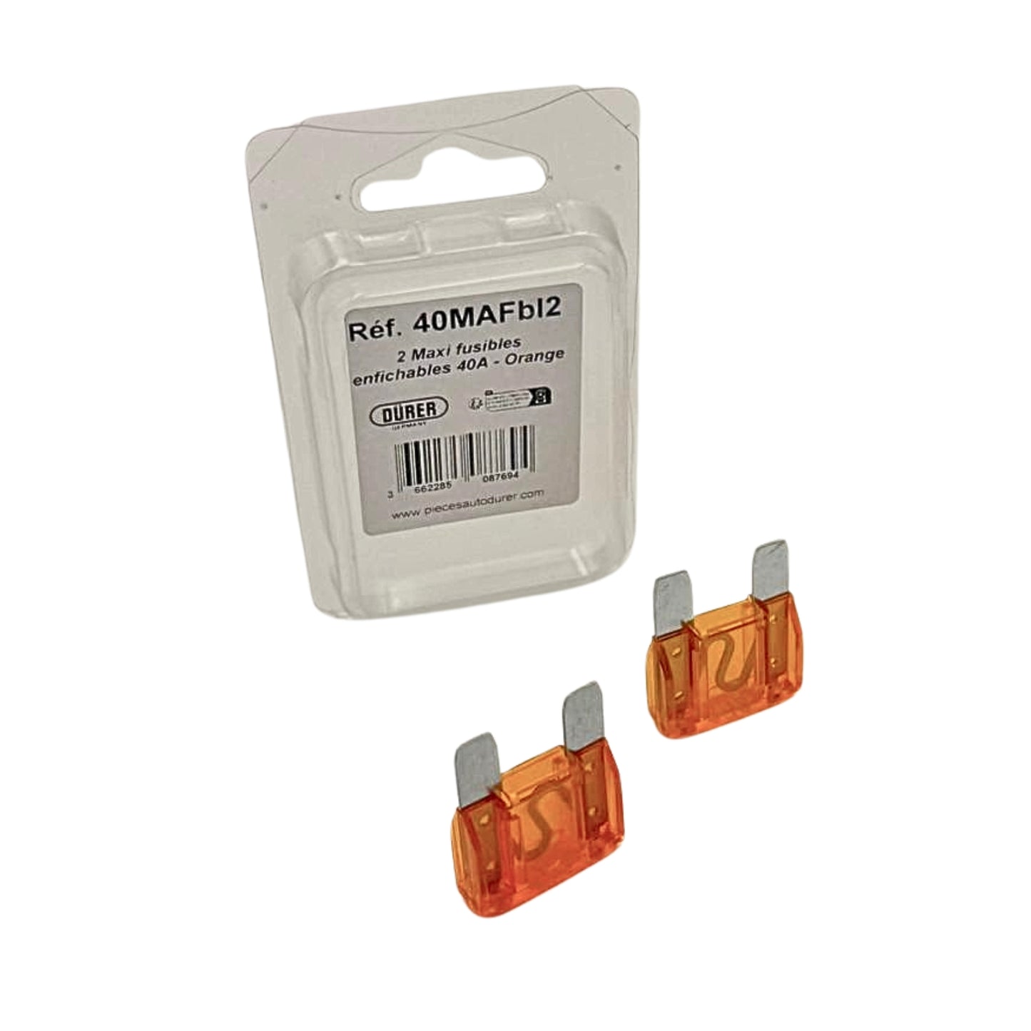 2 MAXI FUSIBLES ENFICHABLES 40A ORANGE