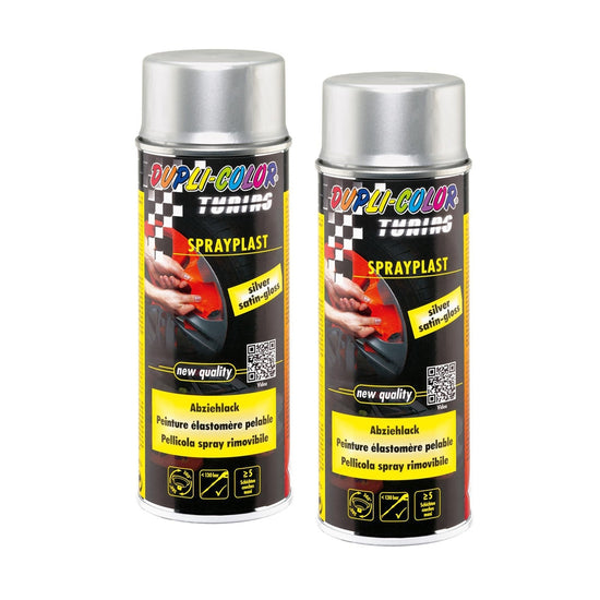 KIT PEINTURE PELABLE ESLASTOMERE ARGENT BRILLANT 2X 400ML MOTIP